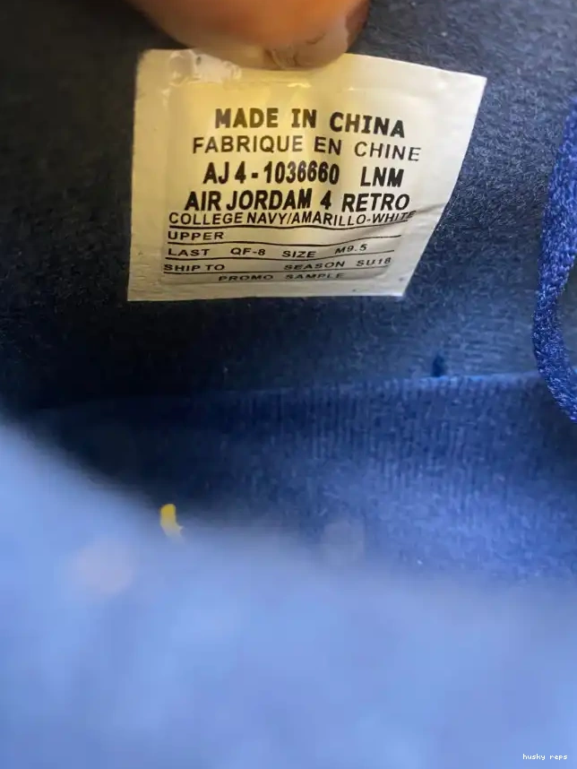 Rep Husky (PE) Jordan Michigan 4 Retro Air AJ4-1036660 0620